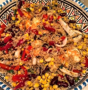 Gloria - Insalata di pesce con quinoa e vinagrette piccante