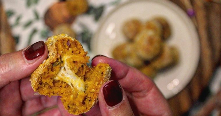 Polpette di zucca con cuore filante