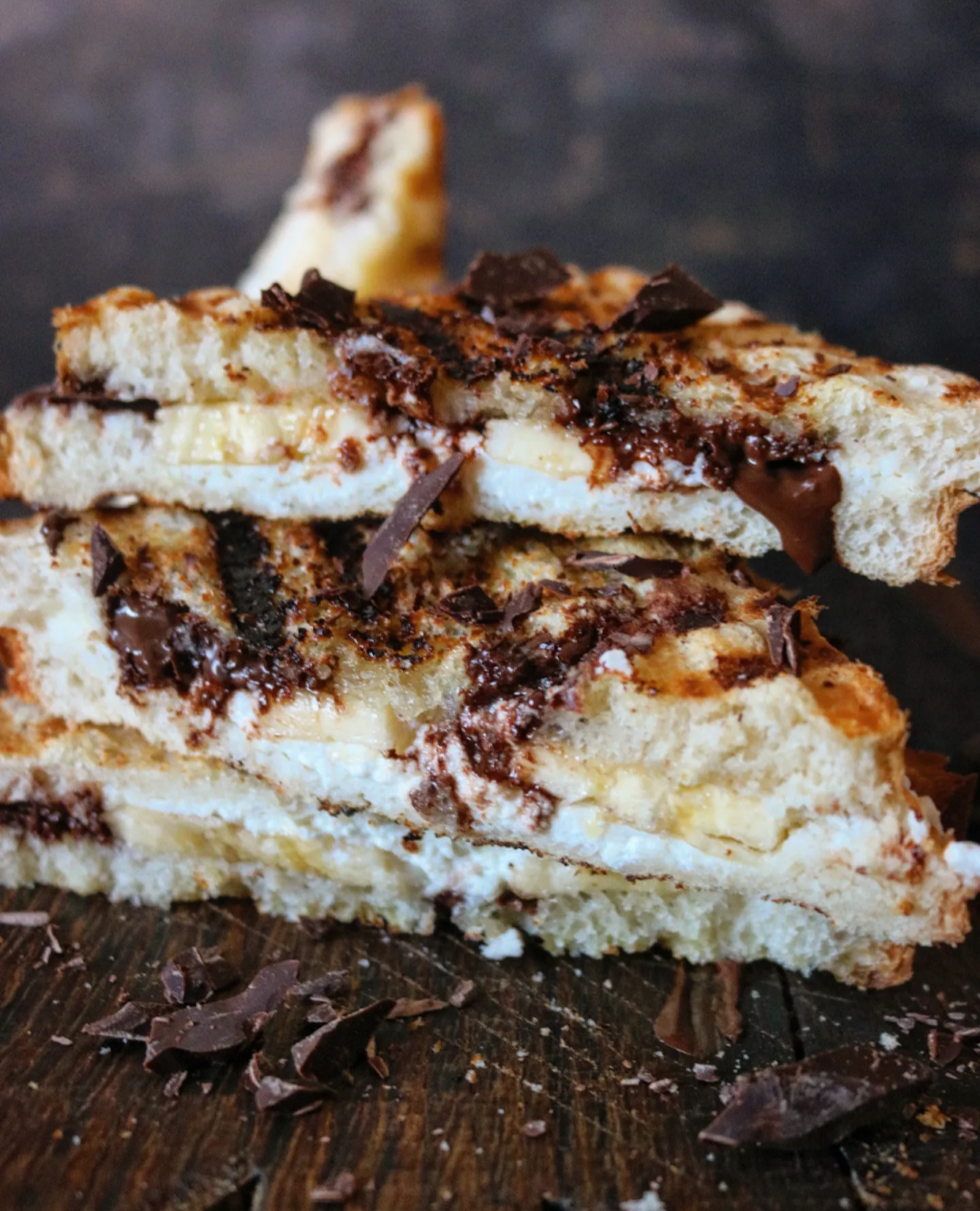 Toast ricotta cioccolato banana e miele